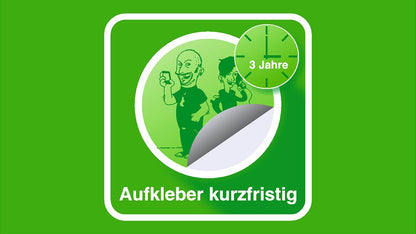 PVC-Aufkleber - kurzfristig - 3 Jahre