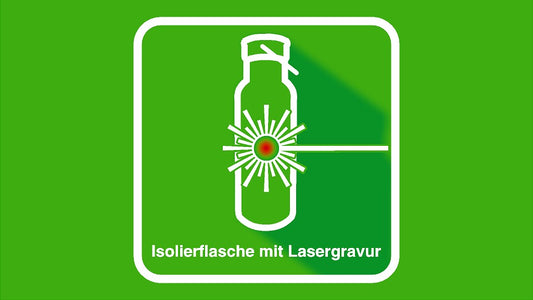 Trinkflasche personalisiert aus Edelstahl mit Bambusdeckel 500ml